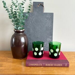 3 / $30 VINTAGE Reims (France) Polka Dot Low Ball Tumblers